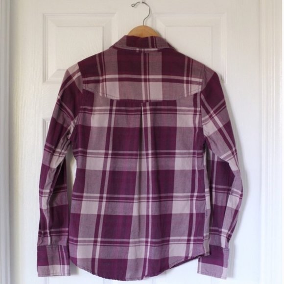 Roxy Purple Plaid Button-up Shirt - Picture 2 of 7